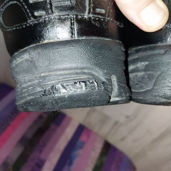 Red Wing Black Leather Work Shoes 8337 Men's s Size 12 Aluminum Toe - Picture 12 of 13